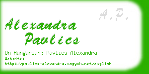 alexandra pavlics business card